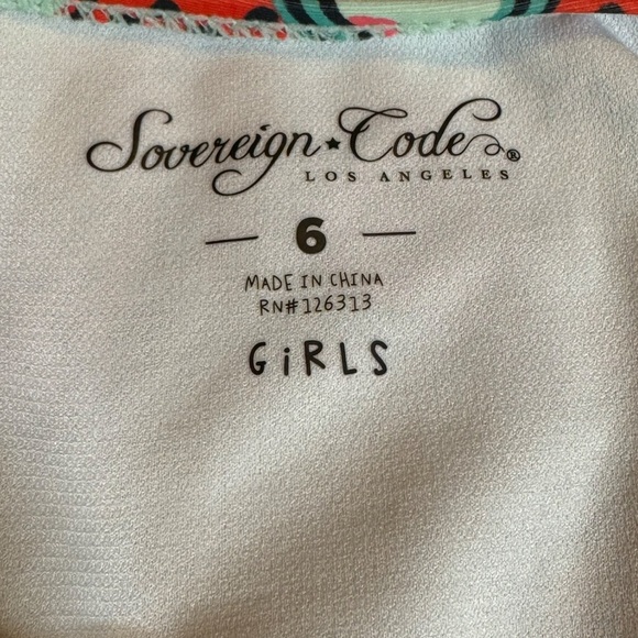 Sovereign Code Watermelon Kids One Piece Swimsuit Blue Size: 6 - Picture 8 of 10